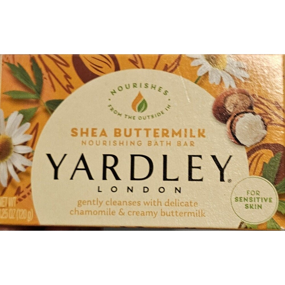 Yardley London Shea Buttermilk Moisturizing Bath Bar Soap 4 oz NIB